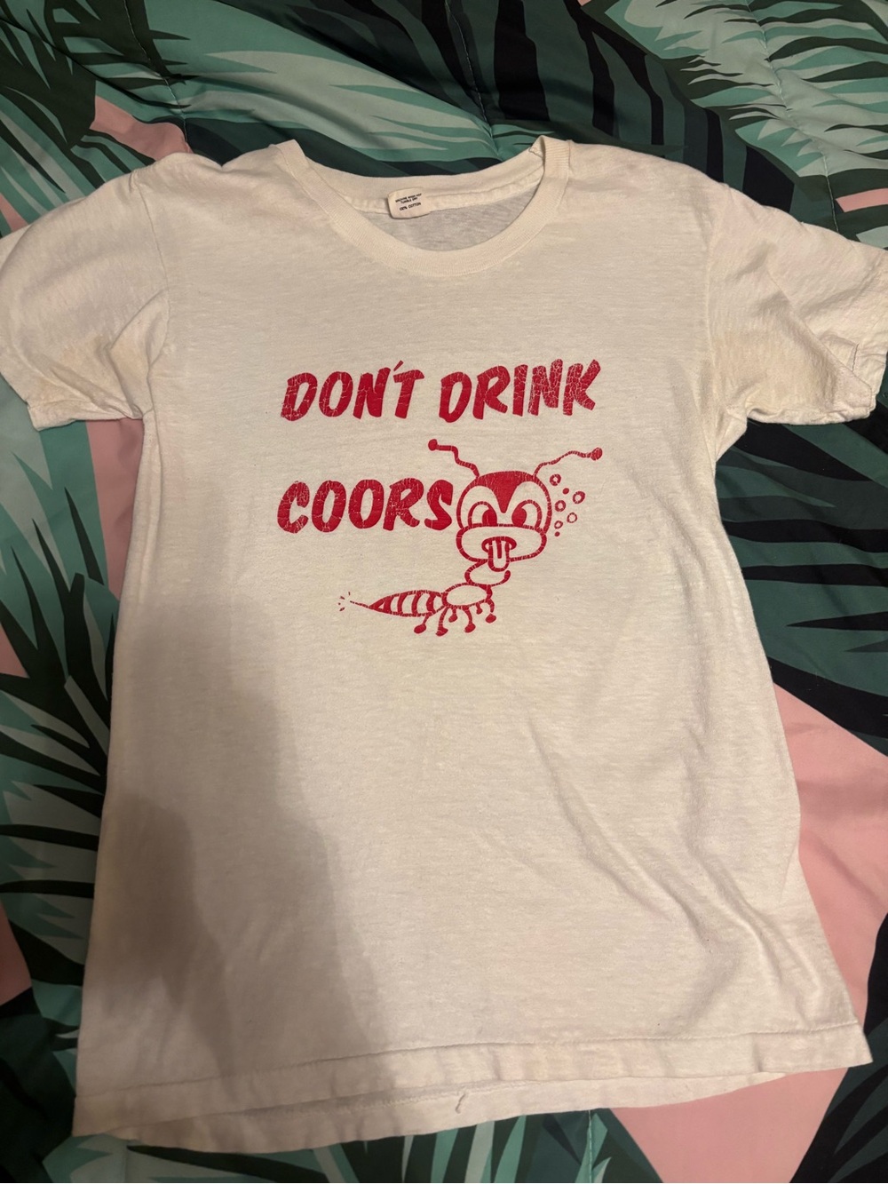 Vintage 1970s don’t drink coors protest shirt
